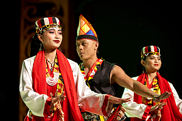 Dance Performance, Sarawak Cultural Village, Santubong, Sarawak, Borneo, Malaysia, Southeast Asia, Asia