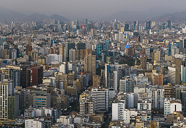 Aerial view over Lima, Peru, South America