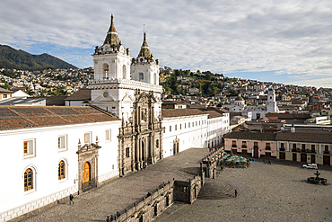 Exterior of San Francisco Catholic Church, Plaza de San Francisco, Quito, Pichincha, Ecuador, South America