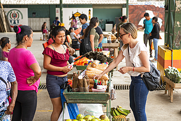 Food Market, Cotundo,, Napo Province, Amazonia, Ecuador, South America