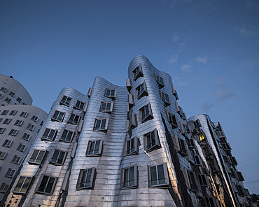 Gehry Bauten, architect Zaha Hadid, Medienhafen, Dusseldorf, North Rhine-Westphalia, Germany, Europe