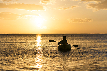 Sunset over Lake Nicaragua, Ometepe Island, Rivas State, Nicaragua, Central America