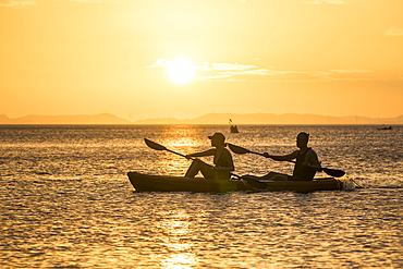 Sunset over Lake Nicaragua, Ometepe Island, Rivas State, Nicaragua, Central America