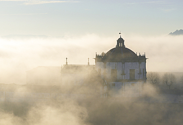 Aerial view of Porto at dawn, Porto, Norte, Portugal, Europe