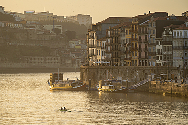 River Douro at sunset, Porto, Porto District, Norte, Portugal, Europe