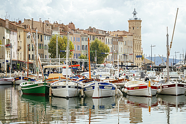 Colorful boats in the small harbour of La Ciotat, Bouches-du-Rhone, Provence Alpes Cote d'Azur, France, Europe