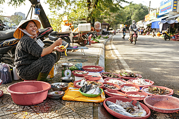 Grocery market stall, Hue, Thua Thien Hue, Vietnam