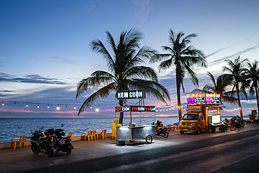 Taekaway food stalls at night, Mũi Né, Bình Thuận Province, Vietnam
