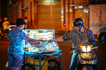 Food stall at night, Saigon, Ho Chi Minh City, Vietnam