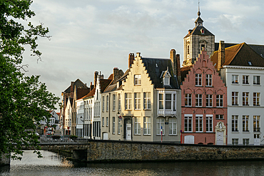 Early morning light on traditional buildings, Bruges, Belgium