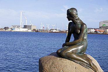 Statue of The Little Mermaid in Copenhagen, Denmark, Scandinavia, Europe