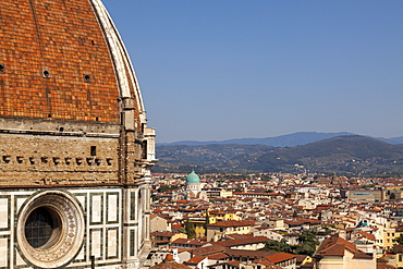 The Dome of  Santa Maria del Fiore and roof tops, Florence, UNESCO World Heritage Site, Tuscany, Italy, Europe