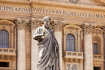 Statue of St. Peter, St. Peter's Piazza, Vatican, Rome, Lazio, Italy, Europe