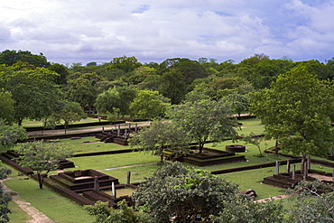 High view looking over Polonnaruwa, UNESCO World Heritage Site, Sri Lanka, Asia