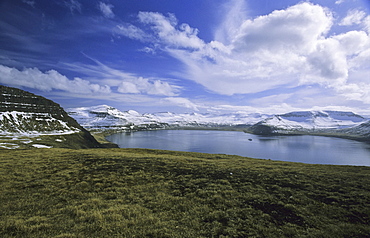 View from Hornbjarg towards Hornvik Bay. Northern Iceland.