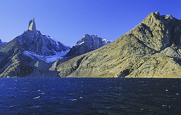 Rockwalls in ?-Fjord. Scoresbysund, East Greenland