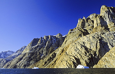 Rockwalls in ?-Fjord. Scoresbysund, East Greenland