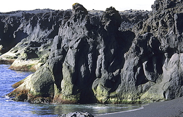 Rock formation in Bay B¬tvika. Jan Mayen, North Atlantic Island