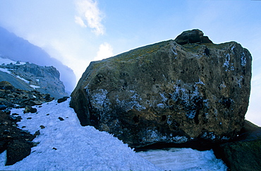 Geological formation in the cliffs above Brown Bluff. Brown Bluff, Antarctic Sound, Antarctica