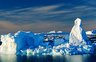 Iceberg formations while traveling in the Weddell Sea. Devil Island, Weddell Sea, Antarctica