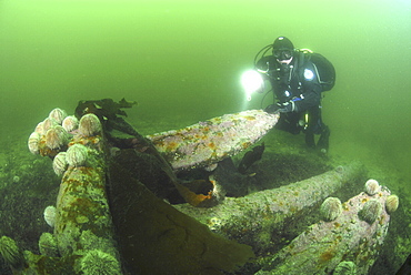 Anchor from German Battleship Seydlitz, Scapa Flow, Orkney islands, Scotland, UK