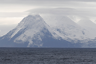 Snow-covered hills of Bristol Island, South Sandwich Islands, Polar Regions