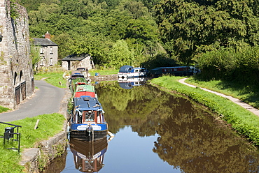 Canal Boats, Llangattock, Wales, UK