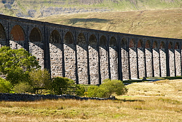 Train Line Viaduct, Ribblehead Viaduct, Yorkshire Dales, England, UK