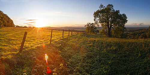 Cotswold Hills at sunset, Winchcombe, Gloucestershire, The Cotswolds, England, United Kingdom, Europe 