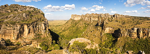 Canyon in Isalo National Park at sunset, Ihorombe Region, Southwest Madagascar, Africa