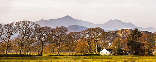 Snowdon Mountain seen from Croesor Valley, Snowdonia National Park, North Wales, Wales, United Kingdom, Europe