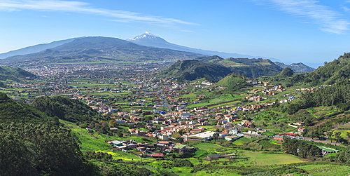 View over the Teide volcano and Teide National Park, Tenerife, Canary Islands, Spain, Europe