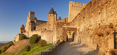 La Cite, medieval fortress city, Carcassonne, UNESCO World Heritage Site, Languedoc-Roussillon, France, Europe