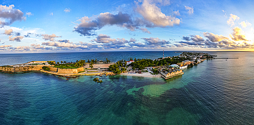 Aerial of the Island of Mozambique, UNESCO World Heritage Site, Mozambique, Africa