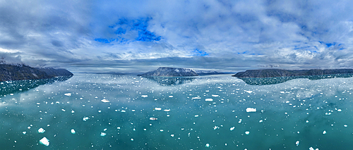 Aerial of the Nuuk Icefjord, Western Greenland, Denmark, Polar Regions