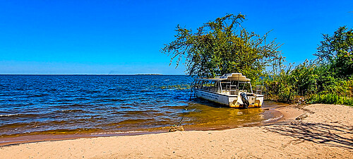 Lake Mweru, bordering Congo and Zambia, Africa