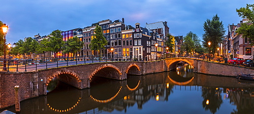 A bridge over the Keizersgracht Canal, Amsterdam, Netherlands, Europe