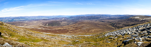 The view from the top of Glen Tromie in the Cairngorms National Park, Scotland, United Kingdom, Europe