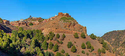 Hilltop Village, Atlas Mountains, Morocco, North Africa, Africa