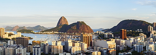 View over Botafogo towards the Sugarloaf Mountain, Rio de Janeiro, Brazil, South America