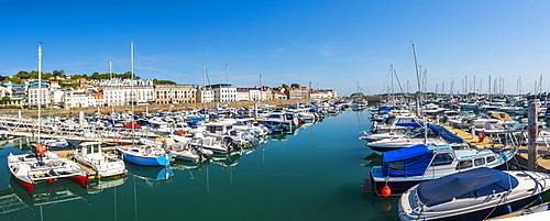 Boats in St. Peter Port Harbour, Guernsey, Channel Islands, United Kingdom, Europe