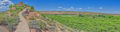 Panorama of Tuzigoot and the Verde Valley, managed by the National Park Service, Arizona, United States of America, North America