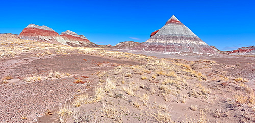 Formation in the Petrified Forest National Park called a Teepee, Arizona, United States of America, North America