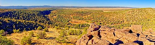 Prescott National Forest panorama viewed from a cliff on the edge of MC Canyon near Drake Arizona.