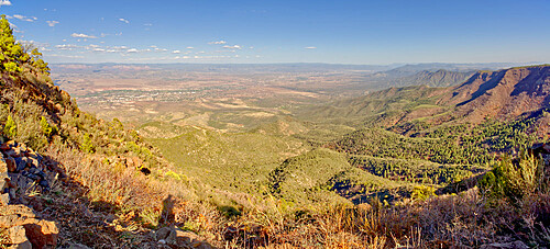 Afternoon view from the Spectator Area on Mingus Mountain near Jerome, Arizona, United States of America, North America