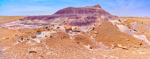 The northwest slope of the Purple Peninsula in Petrified Forest National Park, Arizona, United States of America, North America