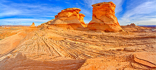 Wavy sandstone formation called Beehive Rock in Glen Canyon Recreation Area, The New Wave near Beehive campground, Arizona, United States of America, North America