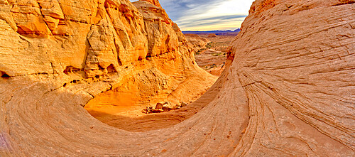 Formation in Glen Canyon Recreation Area called Cove of the Winds, located within the New Wave near the Beehive Campground, Arizona, United States of America, North America