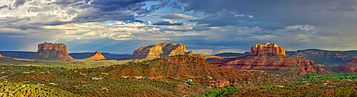 The Village of Oak Creek on the south side of Sedona viewed from the Airport Loop Trail, Arizona, United States of America, North America