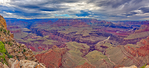 Grand Canyon viewed just east of Zuni Point on a stormy day, Grand Canyon National Park, UNESCO World Heritage Site, Arizona, United States of America, North America